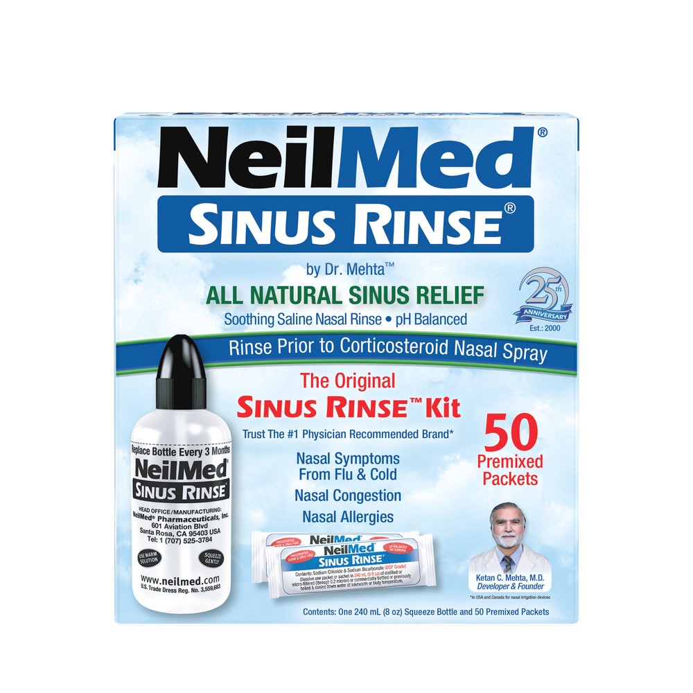 NeilMed Sinus Rinse Kit with 50 Packets