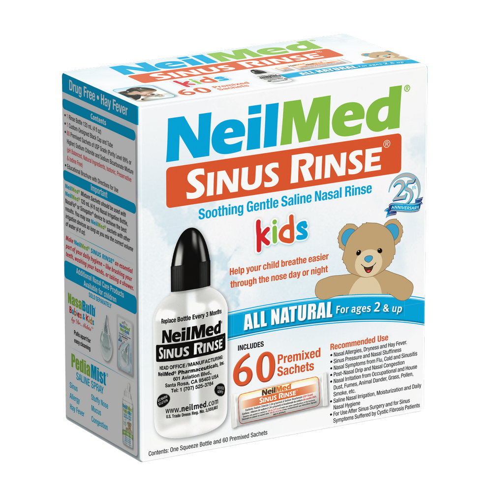 NeilMed Sinus Rinse packaging for kids on a white background