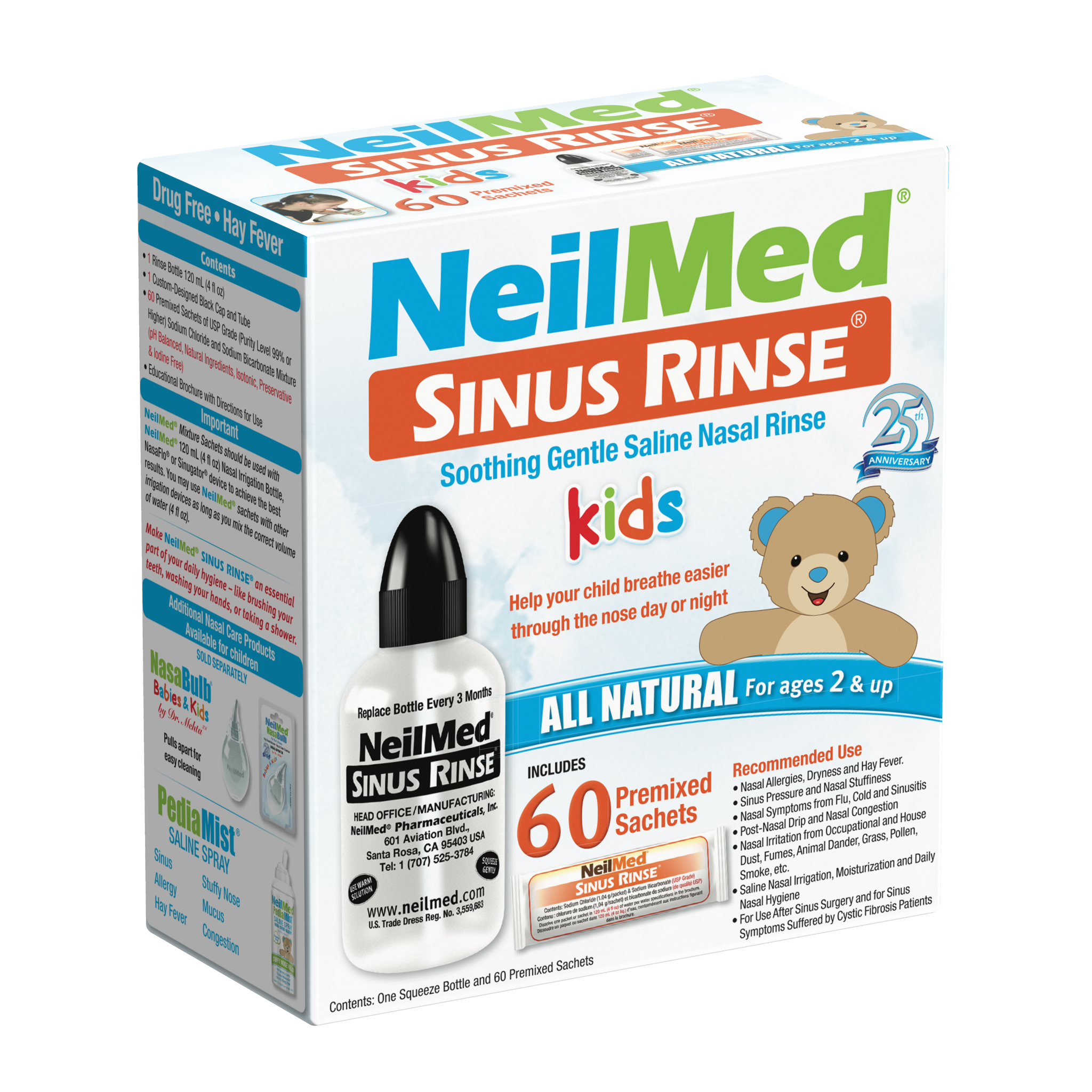 NeilMed Sinus Rinse packaging for kids on a white background