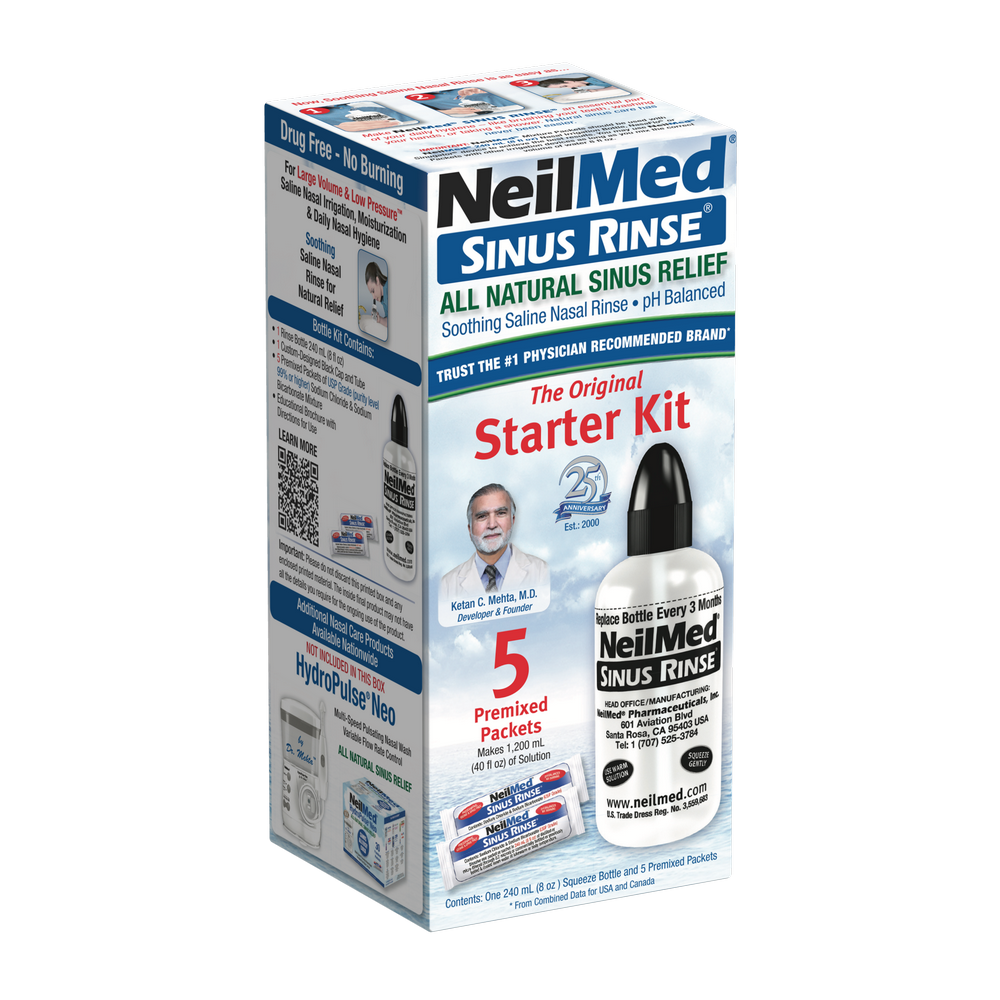 NeilMed Sinus Rinse Starter Kit packaging on a white background