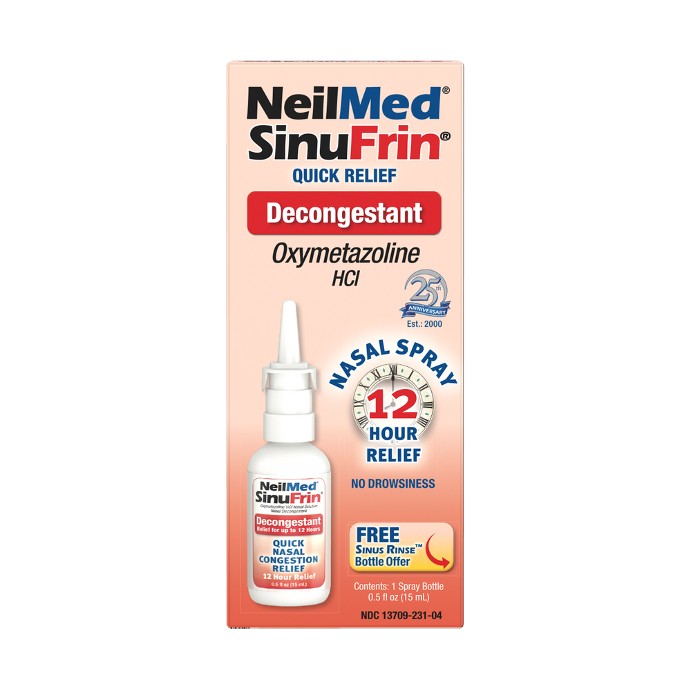 NeilMed SinuFrin nasal spray packaging on a white background