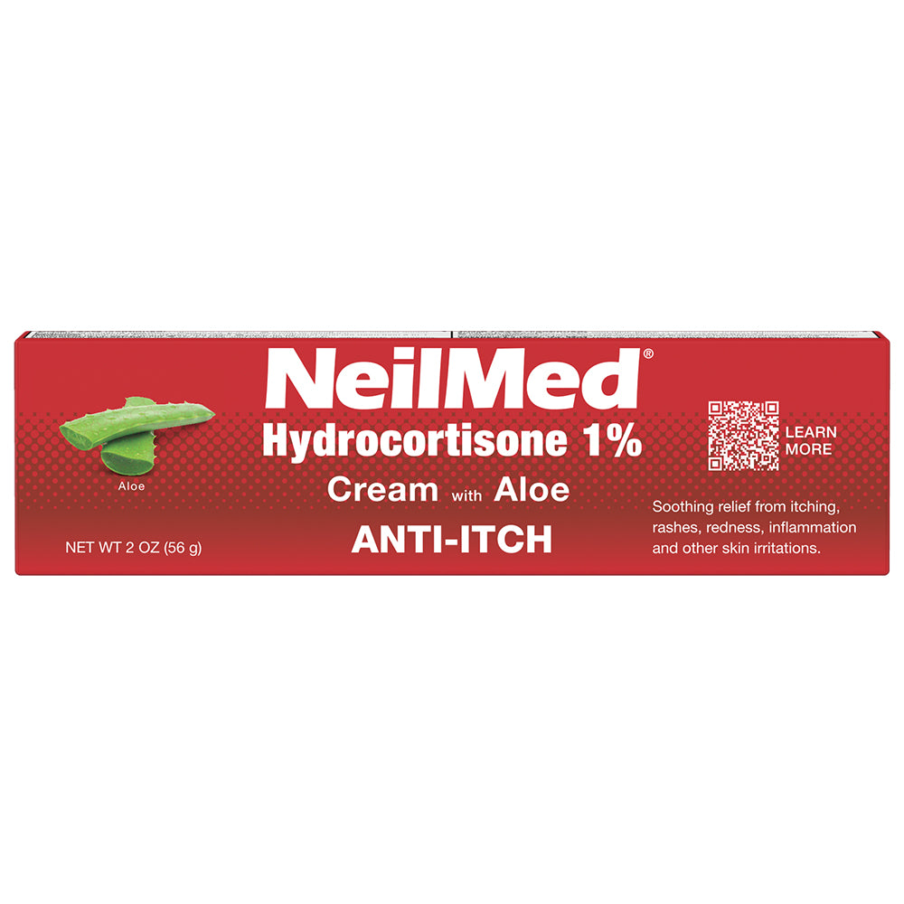NeilMed Hydrocortisone 1% cream with Aloe packaging on a white background