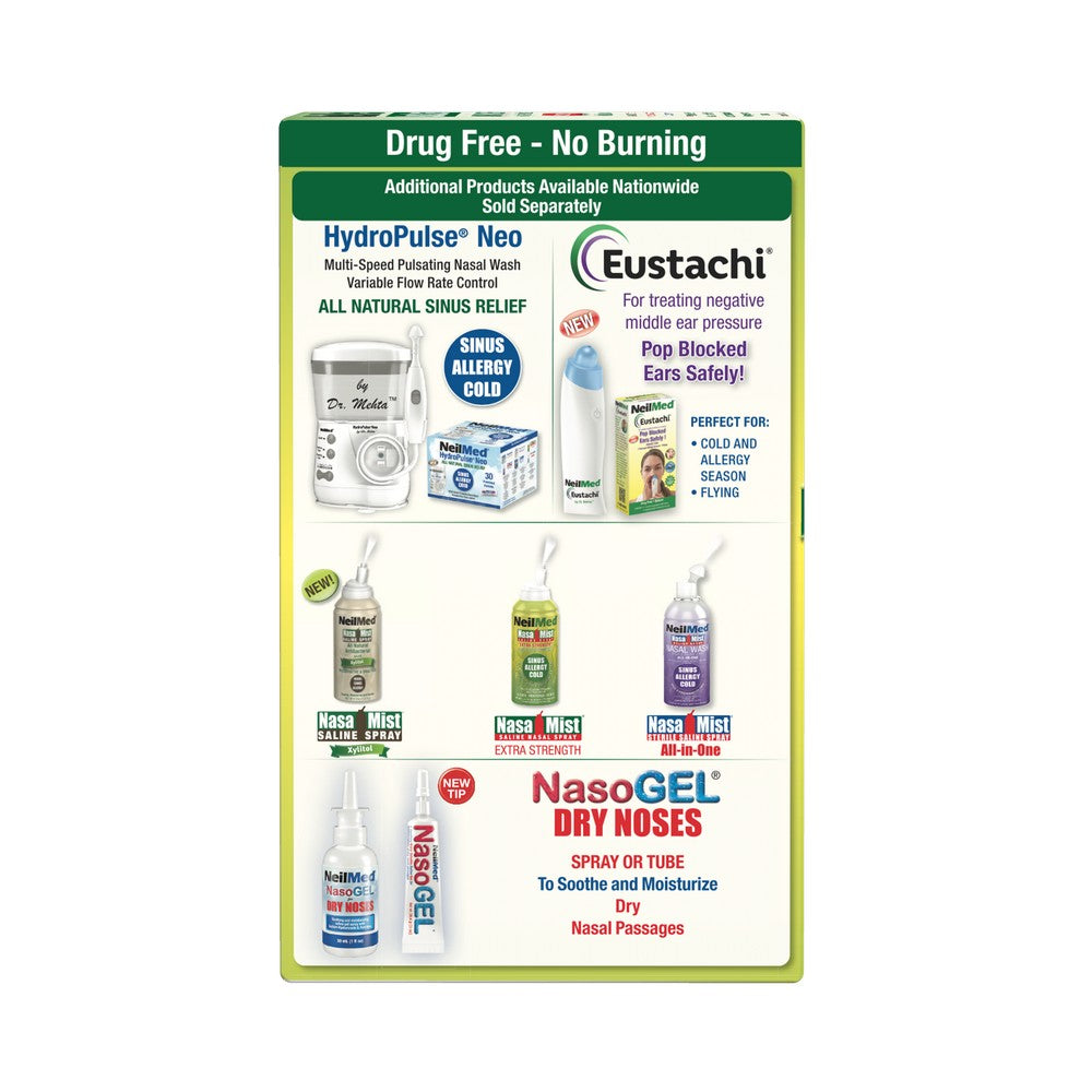 Promotional package of Eustachi and related nasal care products on a white background