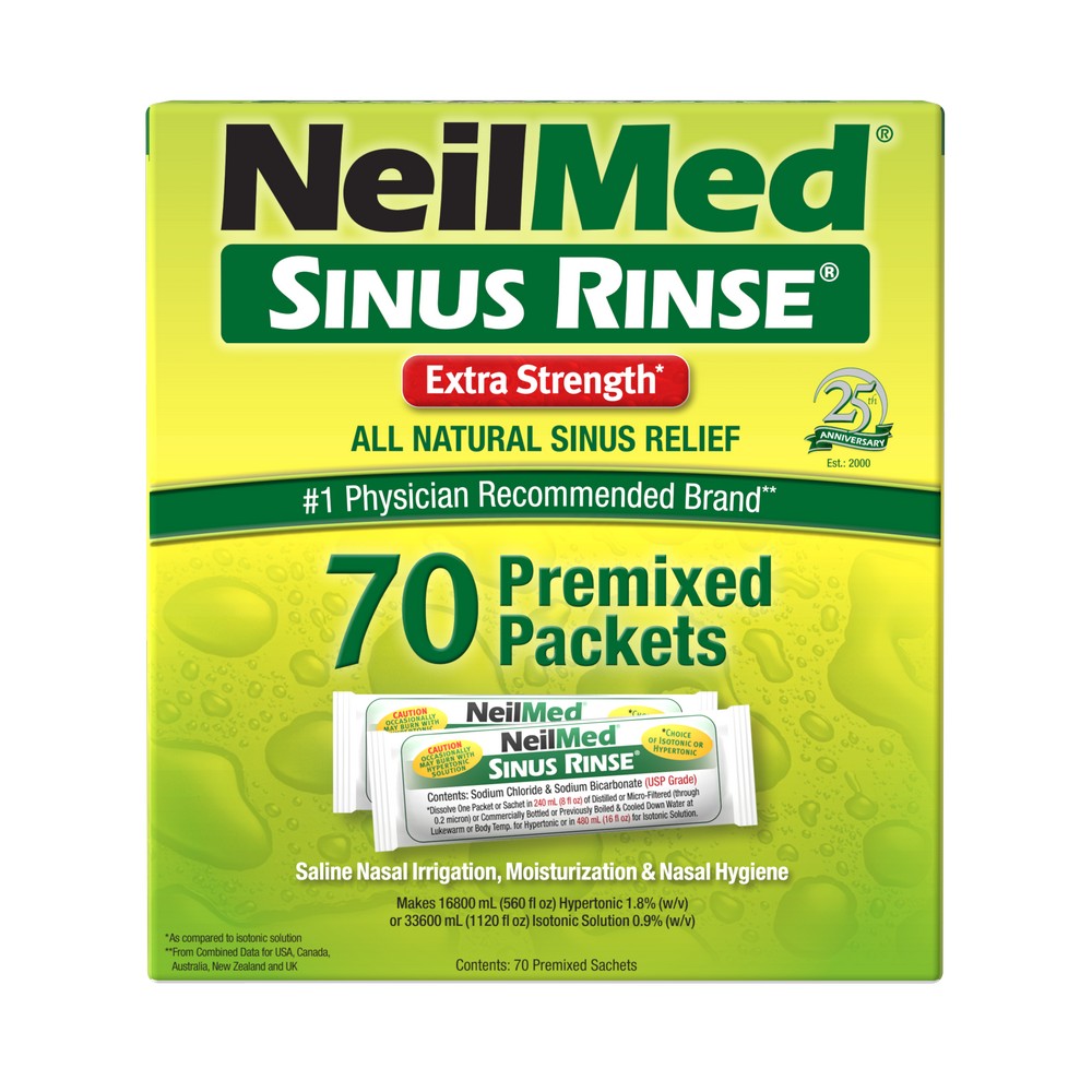 Sinus Rinse 70 Extra Strength Hypertonic Packets