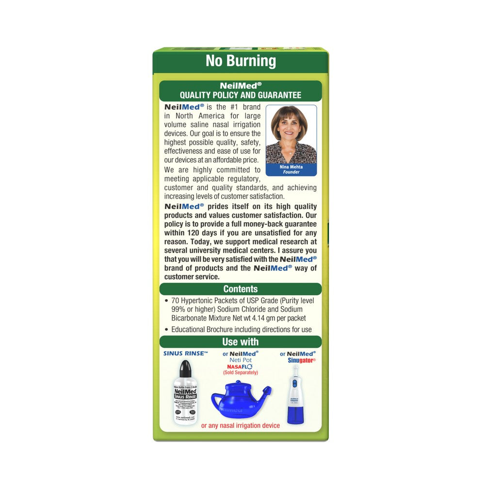 Sinus Rinse 70 Extra Strength Hypertonic Packets