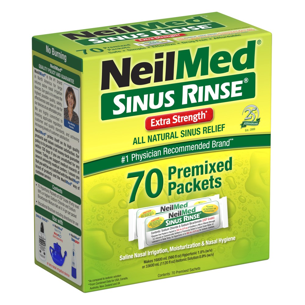 Sinus Rinse 70 Extra Strength Hypertonic Packets