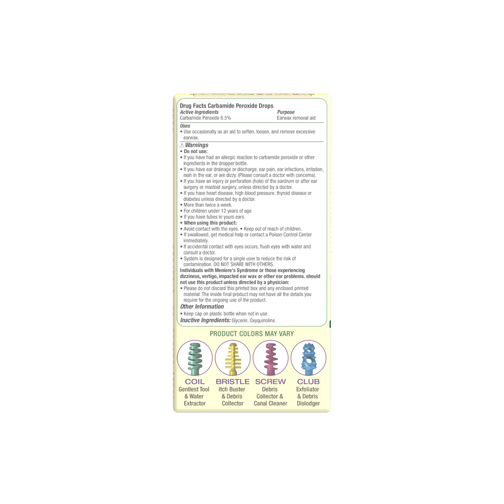 Product label with text and icons on a white background