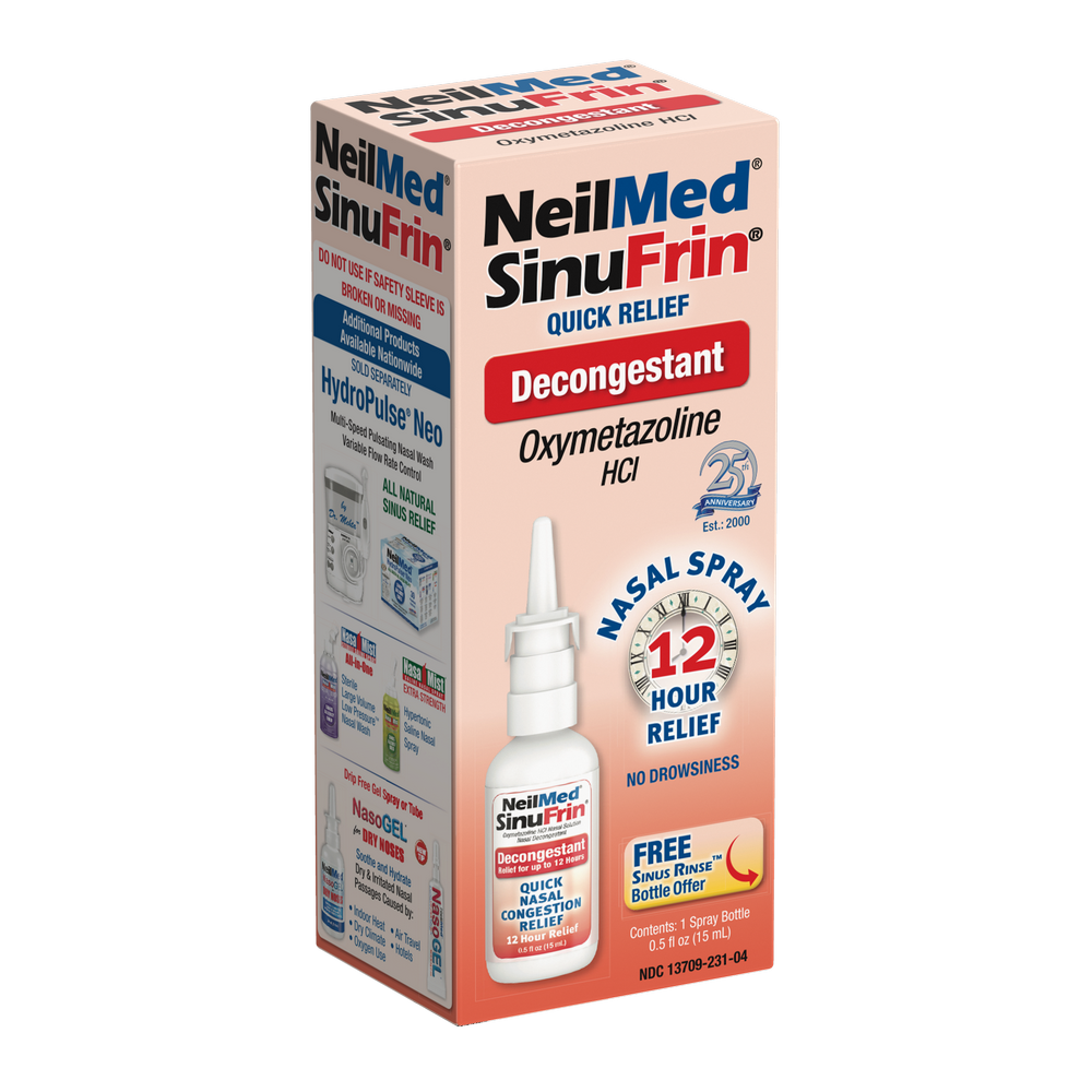 NeilMed SinuFrin nasal spray packaging on a white background