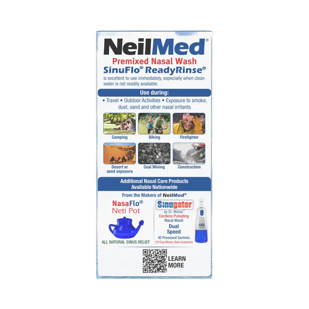 NeilMed Premixed Nasal Wash SinuFlo ReadyRinse packaging on a white background