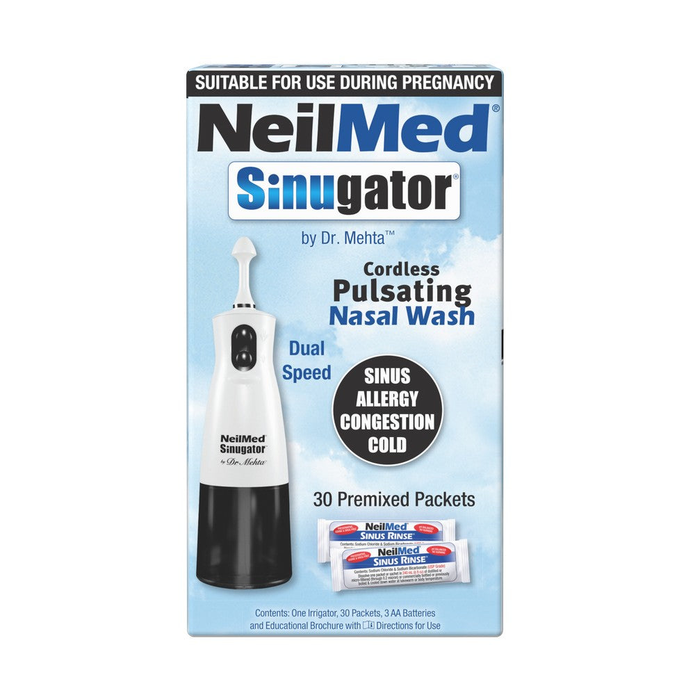 Sinugator Cordless Pulsating Nasal Wash - Black