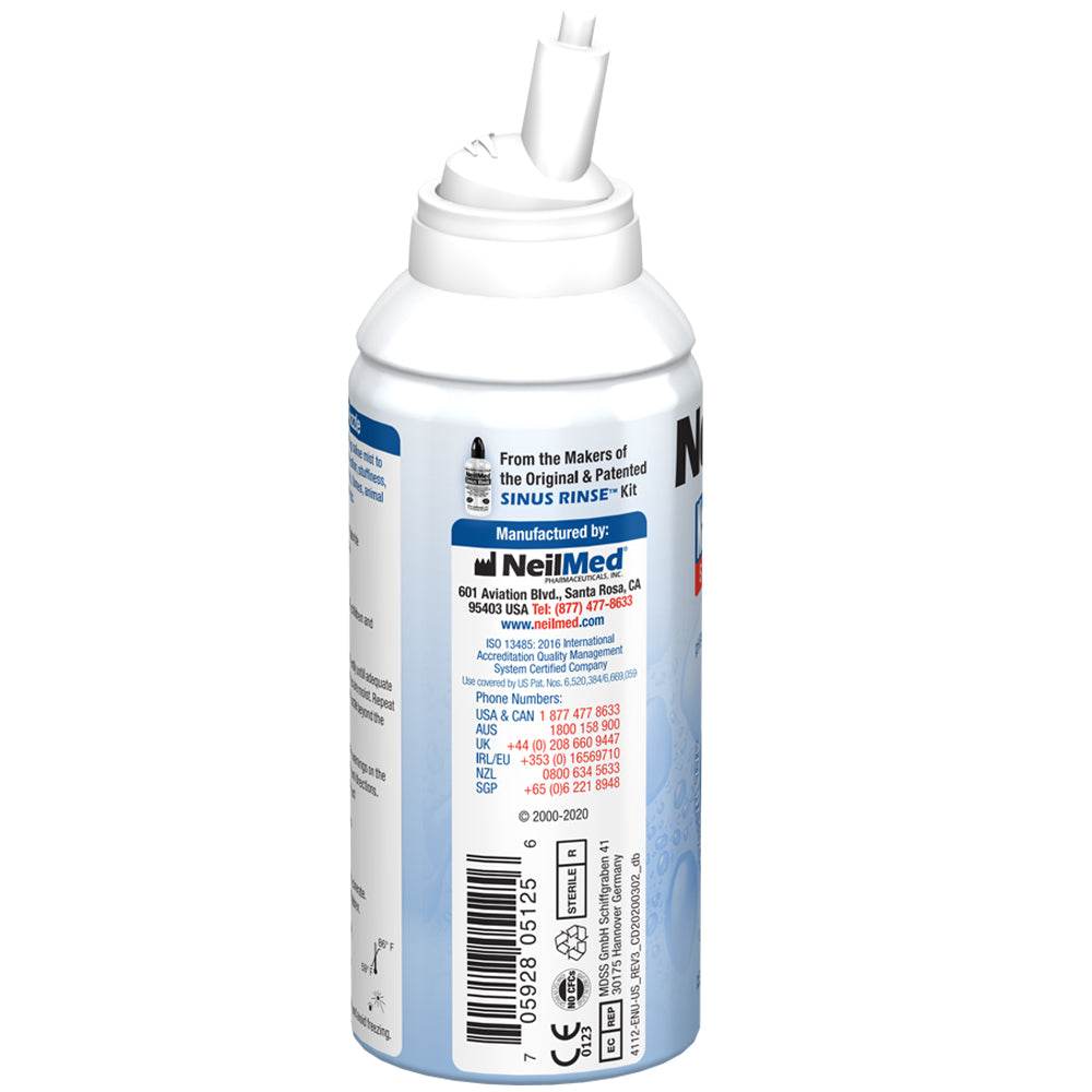 NeulMed sinus rinse bottle with a white background