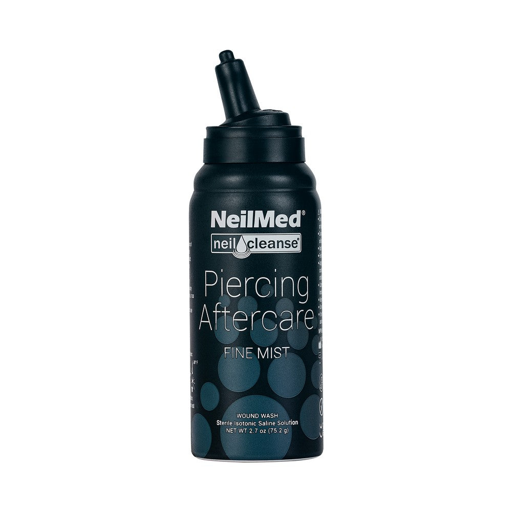 NeilMed Piercing Aftercare Fine Mist bottle on a white background