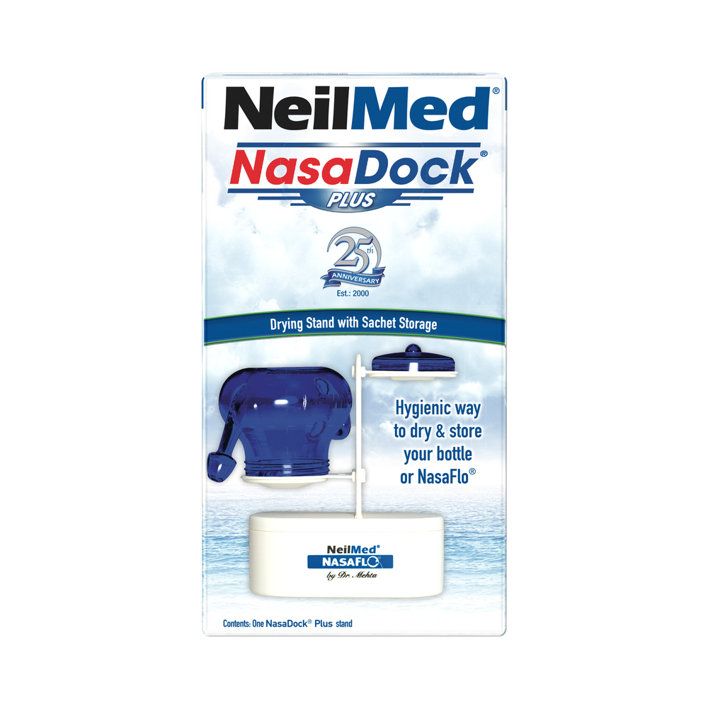 NeilMed NasaDock Plus packaging on a white background