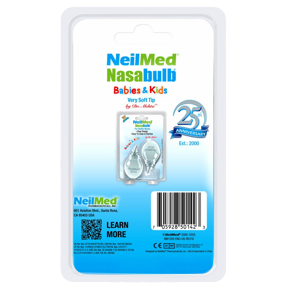 NeilMed Nasabulb packaging for babies and kids with branding and product details.