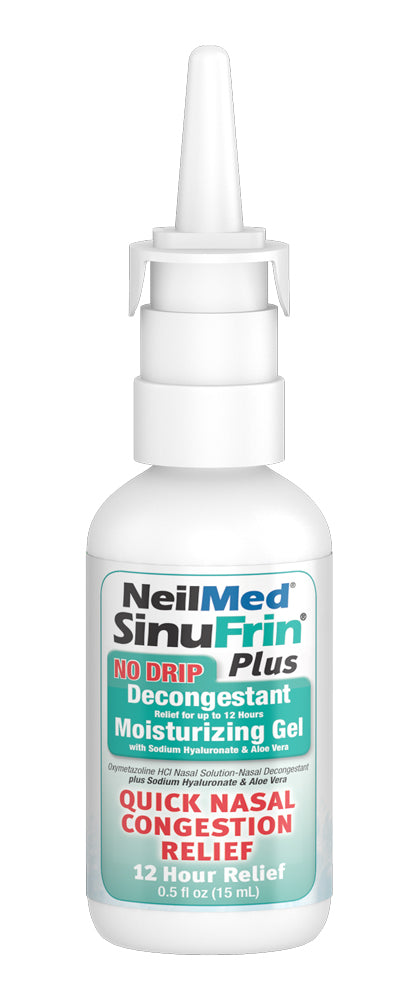 NeilMed SinuFrin Plus nasal gel bottle on a white background